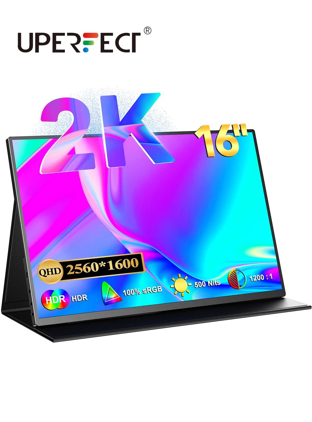UPERFECT 2.5K ޴  16 2560x1600 QHD 500nits  ÷ HDR FreeSync Ʈ (VESA  Ʈ ̽ )  IPS  ɾ PC Ʈ